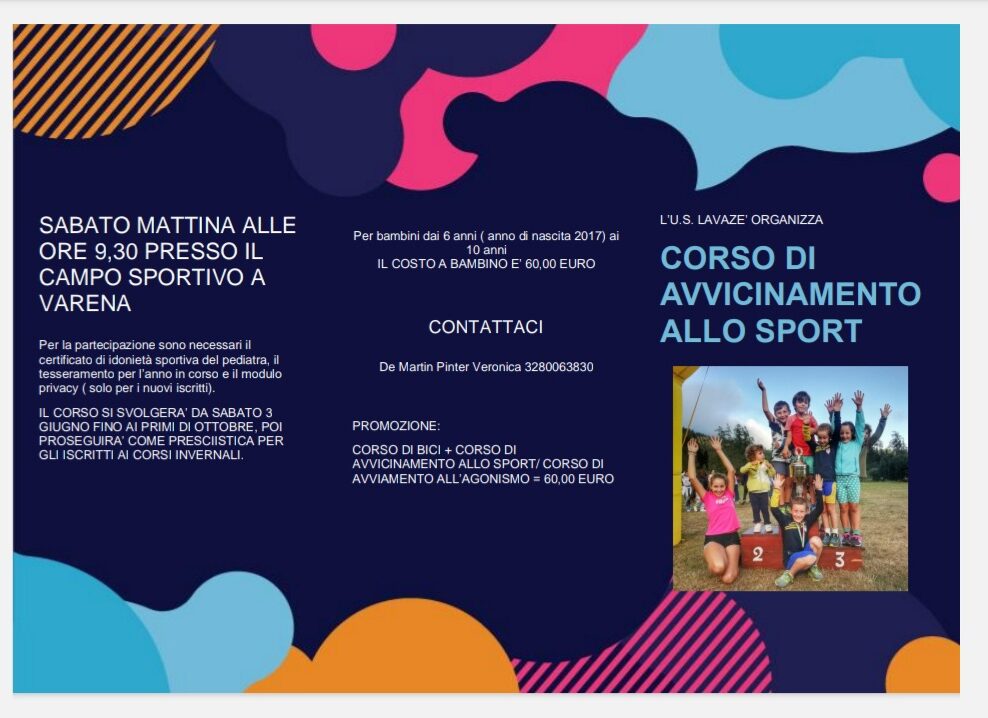 Corso di avvicinamento allo sport 